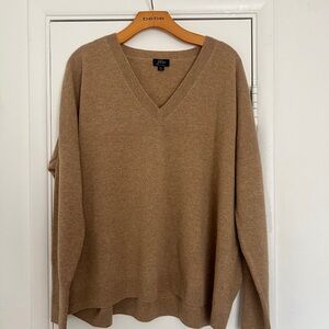 J. Crew Tan V-Neck Sweater